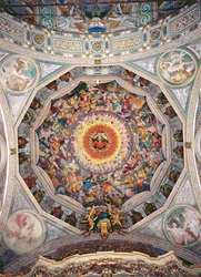 Das Konzert der Engel, von der Kuppel, 1534-36